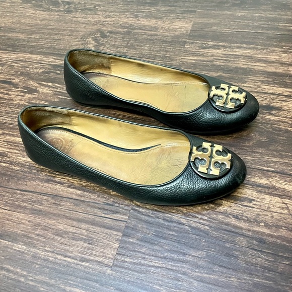 TORY BURCH Leather Ballet Flats - Picture 4 of 5